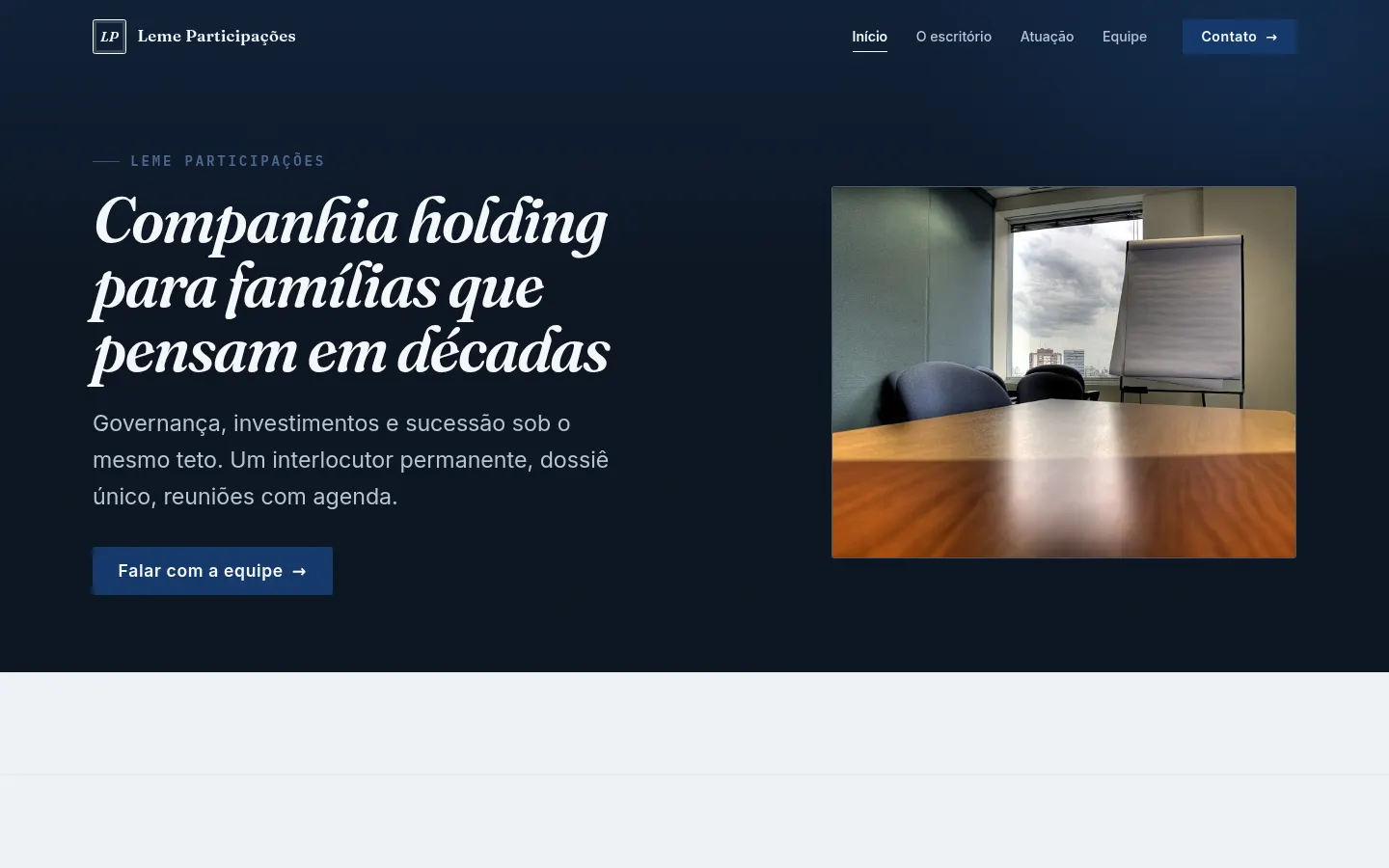 Site de Leme Participações