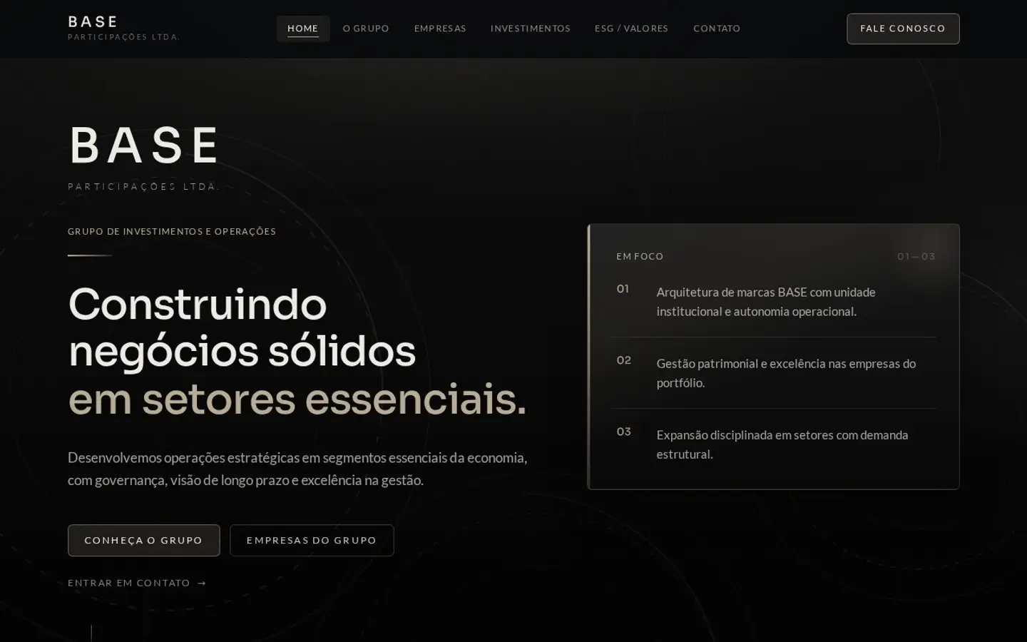 Site de BASE Participações